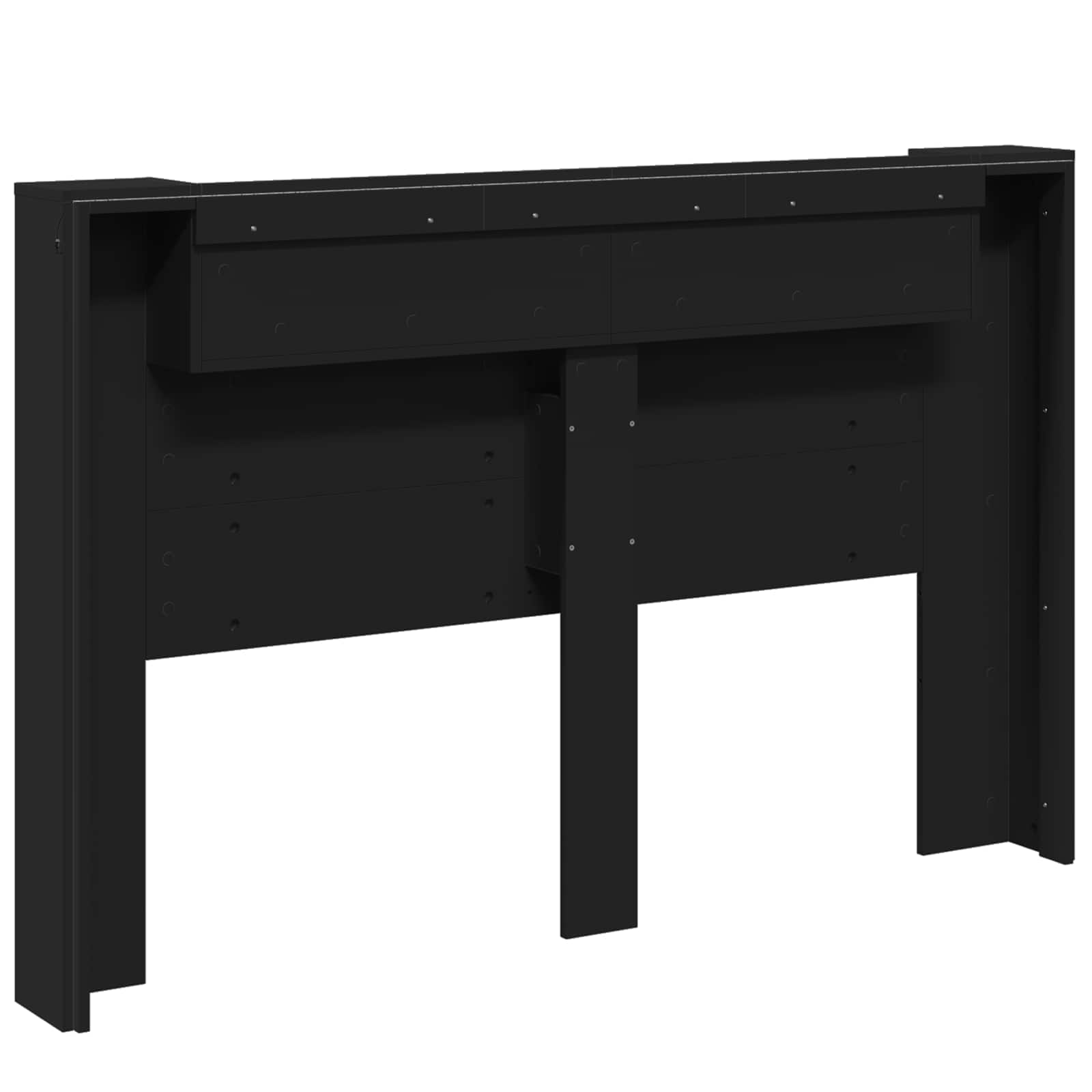 Päätylevy hyllyllä Musta 160 x 16,5 x 103,5 cm Tekninen puu - Image 7