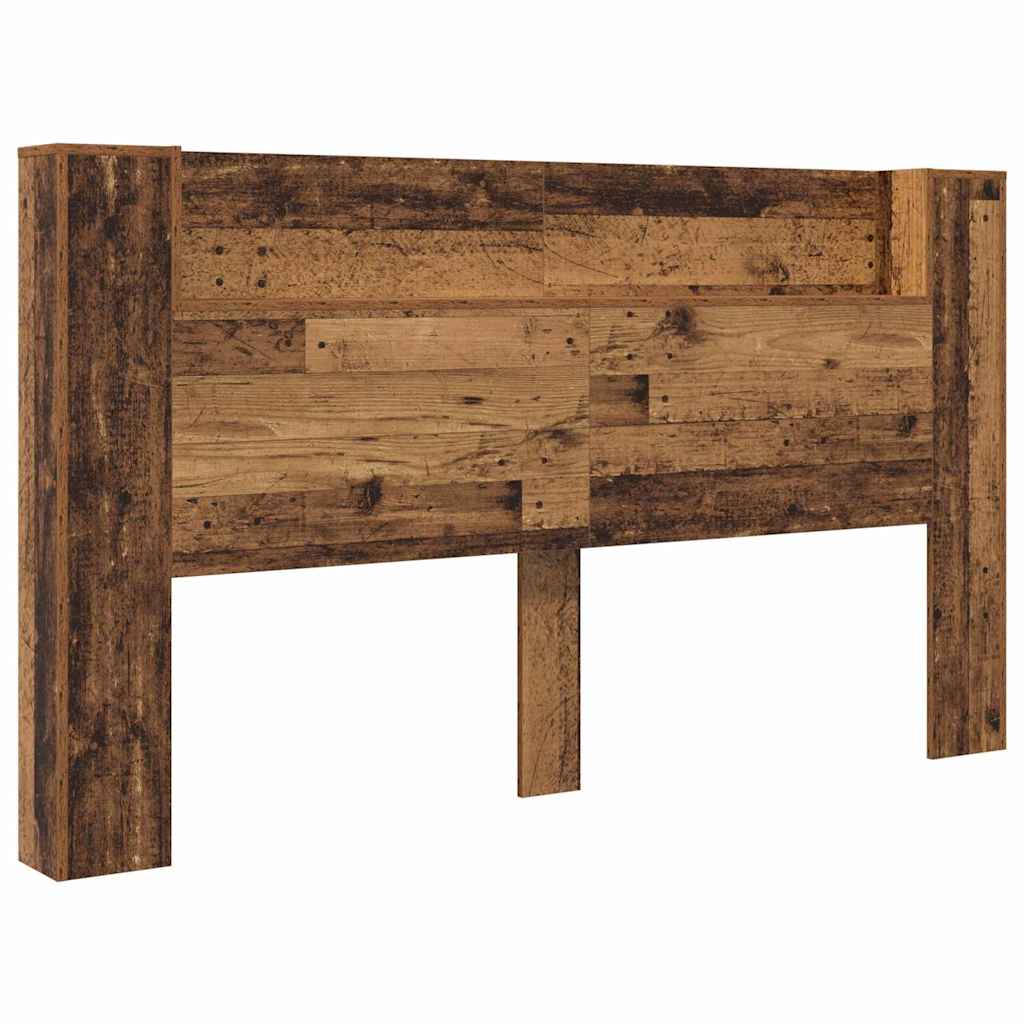 VidaXL Hoofdbord Met Plank Oudhout 180 X 17 X 104, 5 Cm Bewerkt Hout