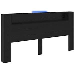 Úložné čelo postele s LED Černý dub Kompozitní dřevo - obrázek 2