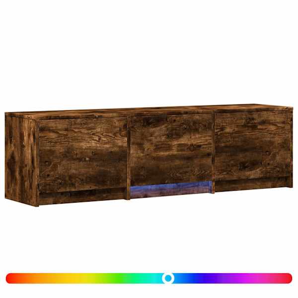vidaXL LED-iga TV kapp 140 x 34 x 40 cm Suitsetatud Tamm