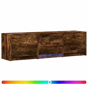 TV skříň s LED 140 x 34 x 40 cm Uzený Dub Dřevěný materiál - obrázek 2