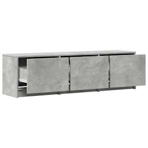 TV skříň s LED 140x34x40 cm Betonově Šedá Dřevěný materiál - obrázek 10