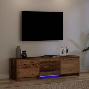 TV skříň s LED Staré dřevo 140 x 34 x 40 cm Dřevěný materiál - obrázek 5