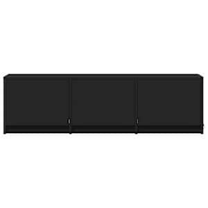 TV skříň s LED 140 x 34 x 40 cm Černý Dřevěný materiál - obrázek 6