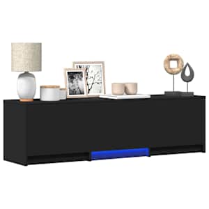 TV skříň s LED 140 x 34 x 40 cm Černý Dřevěný materiál - obrázek 3