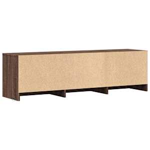 TV skříň s LED 140 x 34 x 40 cm Hnědý dub Dřevěný materiál - obrázek 8