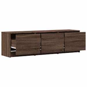 TV skříň s LED 140 x 34 x 40 cm Hnědý dub Dřevěný materiál - obrázek 10