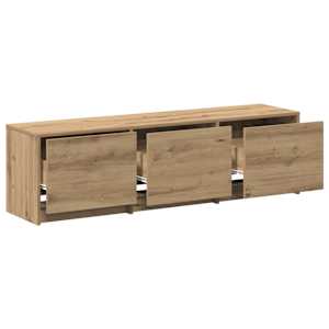 TV skříň s LED Umělecký dub 140 x 34 x 40 cm Dřevěný materiál - obrázek 6