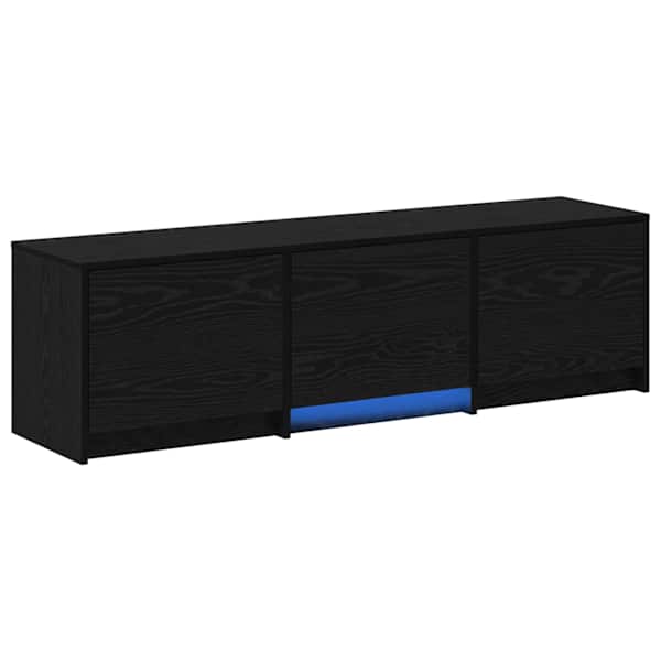 vidaXL LED-iga TV kapp Must Tamm 140 x 34 x 40 cm T&ouml;&ouml;deldud puit