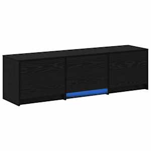 TV skříň s LED Černý Dub 140 x 34 x 40 cm Dřevěný materiál - obrázek 2