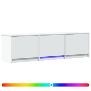 vidaXL LED-iga TV kapp 140 x 34 x 40 cm Valge T&ouml;&ouml;deldud puit