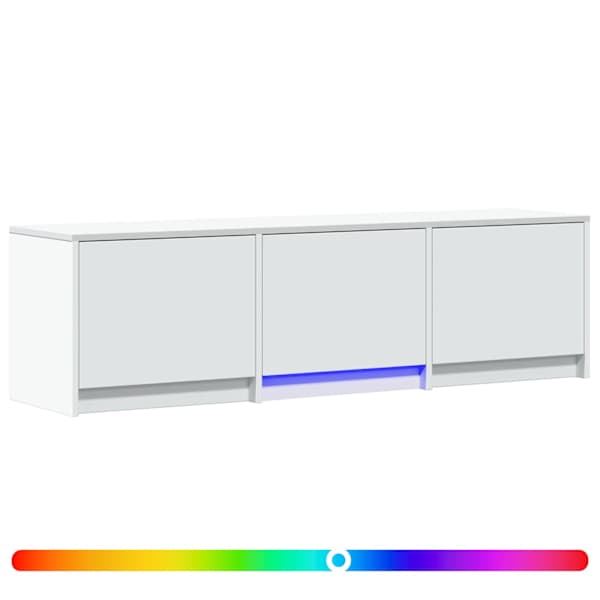 vidaXL LED-iga TV kapp 140 x 34 x 40 cm Valge T&ouml;&ouml;deldud puit