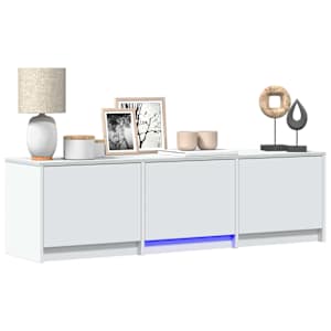 TV skříň s LED Bílý 140 x 34 x 40 cm Dřevěný materiál - obrázek 3