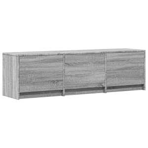 TV skříň s LED 140x34x40 cm Šedá Sonoma Dřevěný materiál - obrázek 5