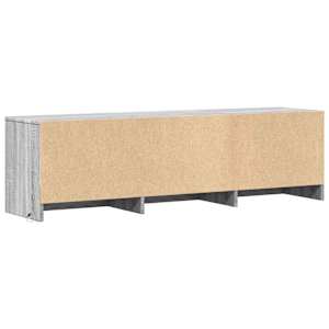 TV skříň s LED 140x34x40 cm Šedá Sonoma Dřevěný materiál - obrázek 8