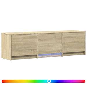 vidaXL LED-iga TV kapp 140 x 34 x 40 cm Sonoma tamm T&ouml;&ouml;deldud puit
