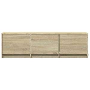 TV skříň s LED 140 x 34 x 40 cm Sonoma dub Dřevěný materiál - obrázek 6