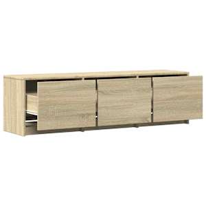 TV skříň s LED 140 x 34 x 40 cm Sonoma dub Dřevěný materiál - obrázek 10