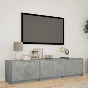 TV skříň s LED 165x34x40 cm Betonově Šedá Dřevěný materiál - obrázek 1