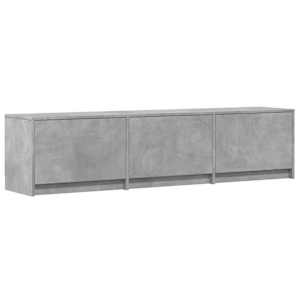 TV skříň s LED 165x34x40 cm Betonově Šedá Dřevěný materiál - obrázek 5