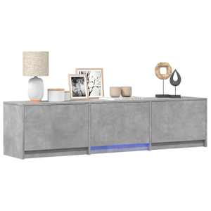 TV skříň s LED 165x34x40 cm Betonově Šedá Dřevěný materiál - obrázek 3
