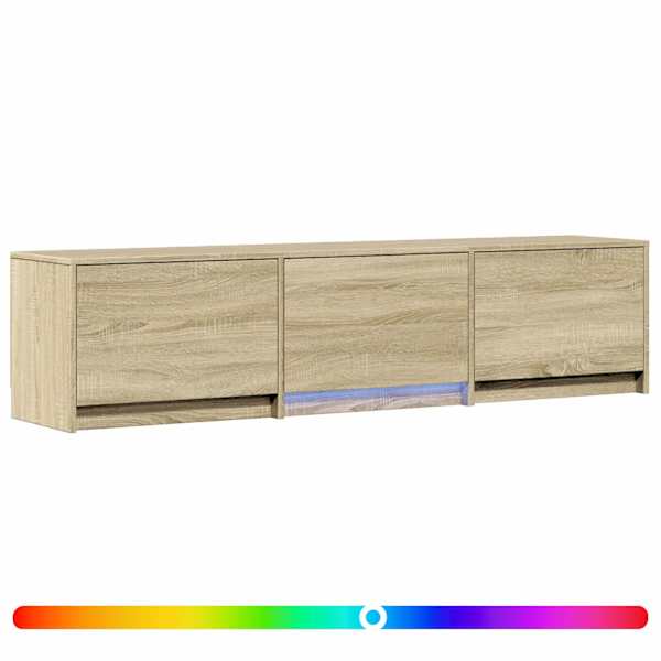 vidaXL LED-iga TV kapp 165 x 34 x 40 cm Sonoma tamm T&ouml;&ouml;deldud puit
