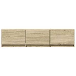 TV skříň s LED 165 x 34 x 40 cm Sonoma dub Dřevěný materiál - obrázek 6