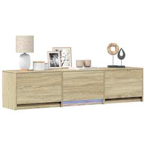 TV skříň s LED 165 x 34 x 40 cm Sonoma dub Dřevěný materiál - obrázek 3