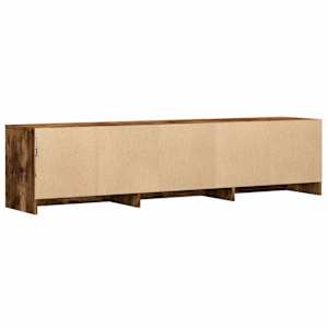 TV skříň s LED 165 x 34 x 40 cm Uzený Dub Dřevěný materiál - obrázek 8
