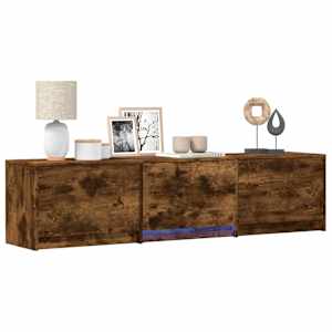 TV skříň s LED 165 x 34 x 40 cm Uzený Dub Dřevěný materiál - obrázek 3