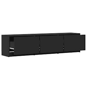 TV skříň s LED 165 x 34 x 40 cm Černý Dřevěný materiál - obrázek 10