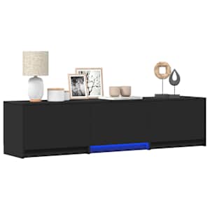 TV skříň s LED 165 x 34 x 40 cm Černý Dřevěný materiál - obrázek 3