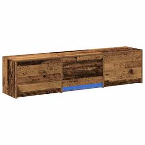 TV skříň s LED Staré dřevo 165 x 34 x 40 cm Dřevěný materiál - obrázek 2