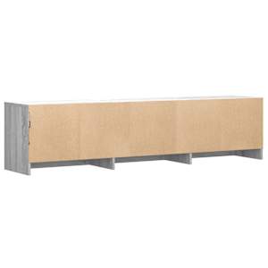TV skříň s LED 165x34x40 cm Šedá Sonoma Dřevěný materiál - obrázek 8