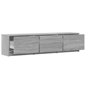 TV skříň s LED 165x34x40 cm Šedá Sonoma Dřevěný materiál - obrázek 10