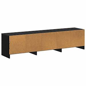 TV skříň s LED Černý Dub 165 x 34 x 40 cm Dřevěný materiál - obrázek 9