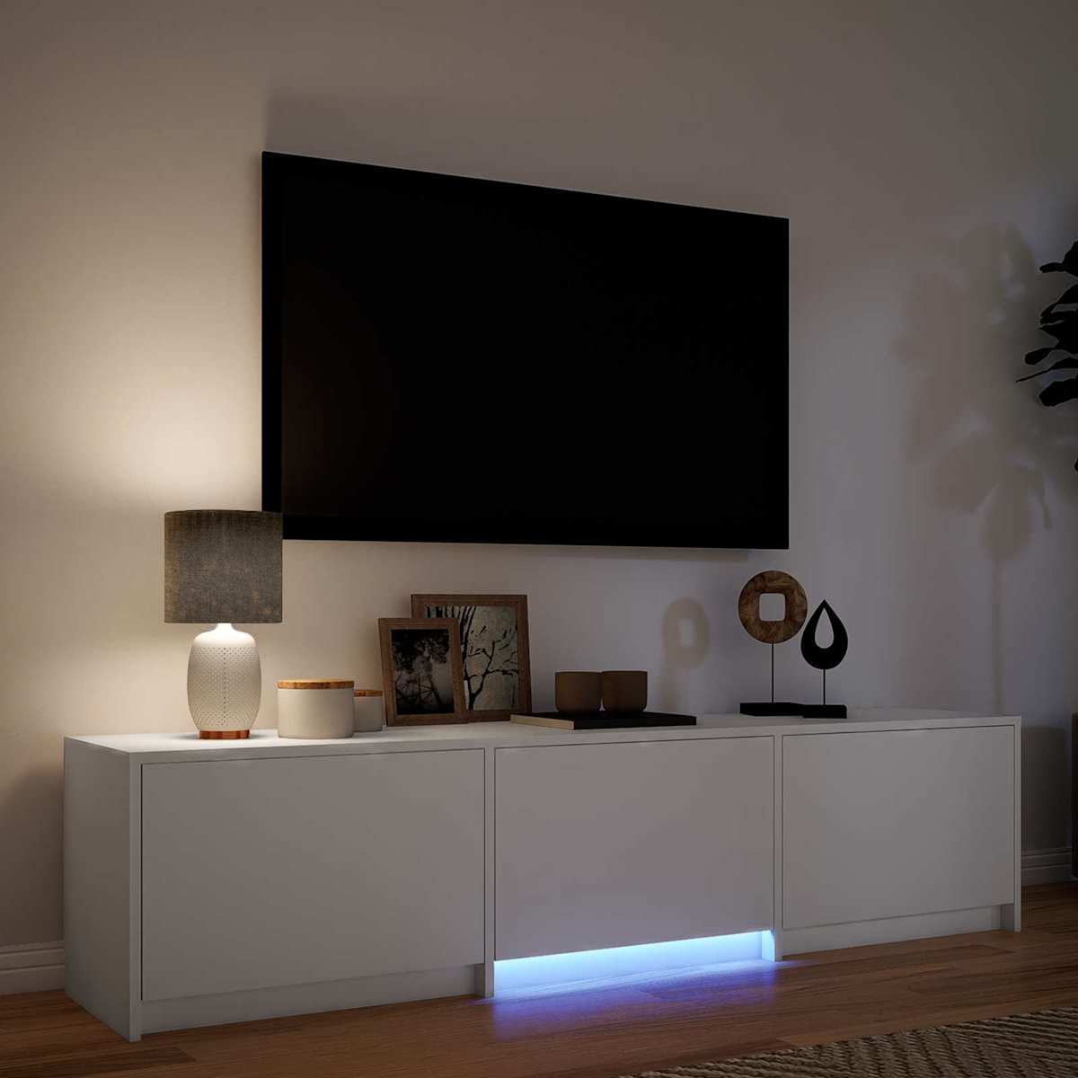 TV-bord med LED Konstrueret træ - Billede 4