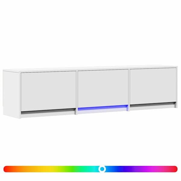 vidaXL LED-iga TV kapp 165 x 34 x 40 cm Valge T&ouml;&ouml;deldud puit