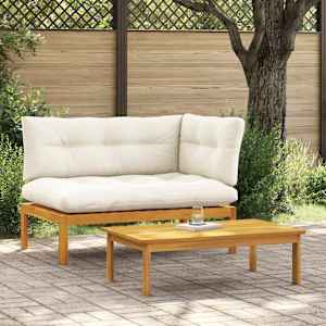 Garden Pallet Sofa Units 2 ks Akáciové dřevo Hnědá - obrázek 4
