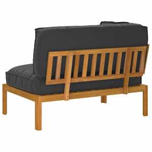 Set pohovek Černá 133 x 92 x 69 cm Masivní akátové dřevo - obrázek 8