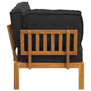 Set pohovek Černá 133 x 92 x 69 cm Masivní akátové dřevo - obrázek 7