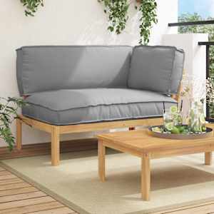 Set pohovek Šedá 133 x 92 x 69 cm Masivní akátové dřevo - obrázek 1