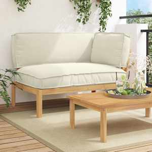 Set pohovek Krémová 133 x 92 x 69 cm Masivní akátové dřevo