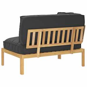 Set pohovek Černá 133 x 92 x 69 cm Masivní akátové dřevo - obrázek 9