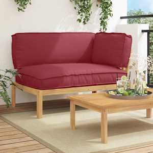 Set pohovek Víno Červené 133 x 92 x 69 cm Masivní akátové dřevo