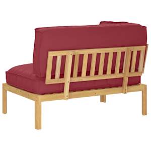 Set pohovek Víno Červené 133 x 92 x 69 cm Masivní akátové dřevo - obrázek 9