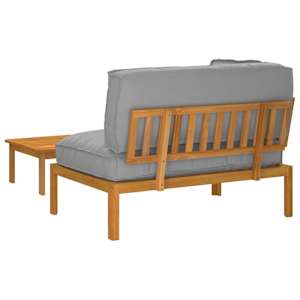 Set pohovek s polštářem 2 pcs Šedá Masivní akátové dřevo - obrázek 11