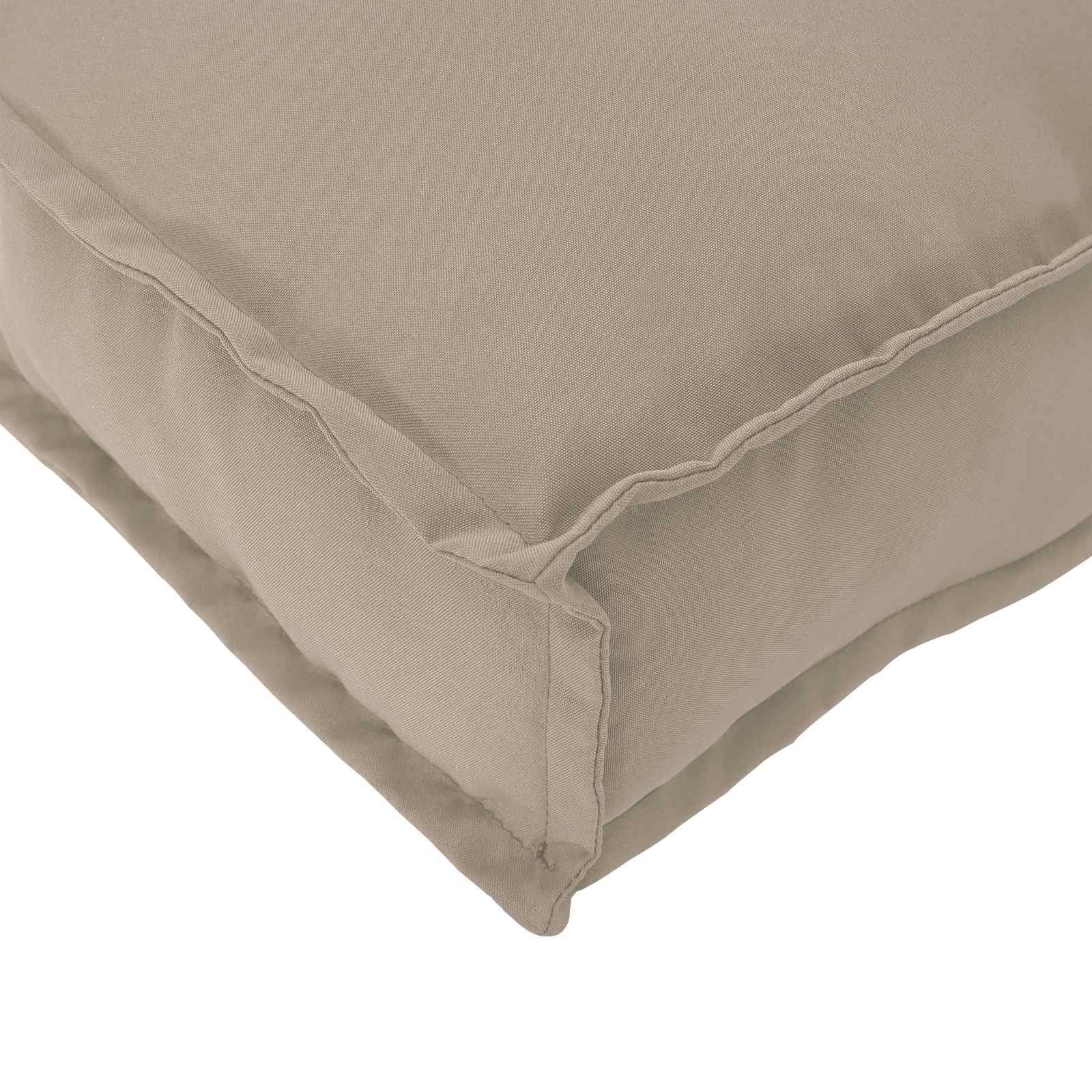Bankstel met kussen Effen 2 pcs Taupe Massief Acaciahout image 14