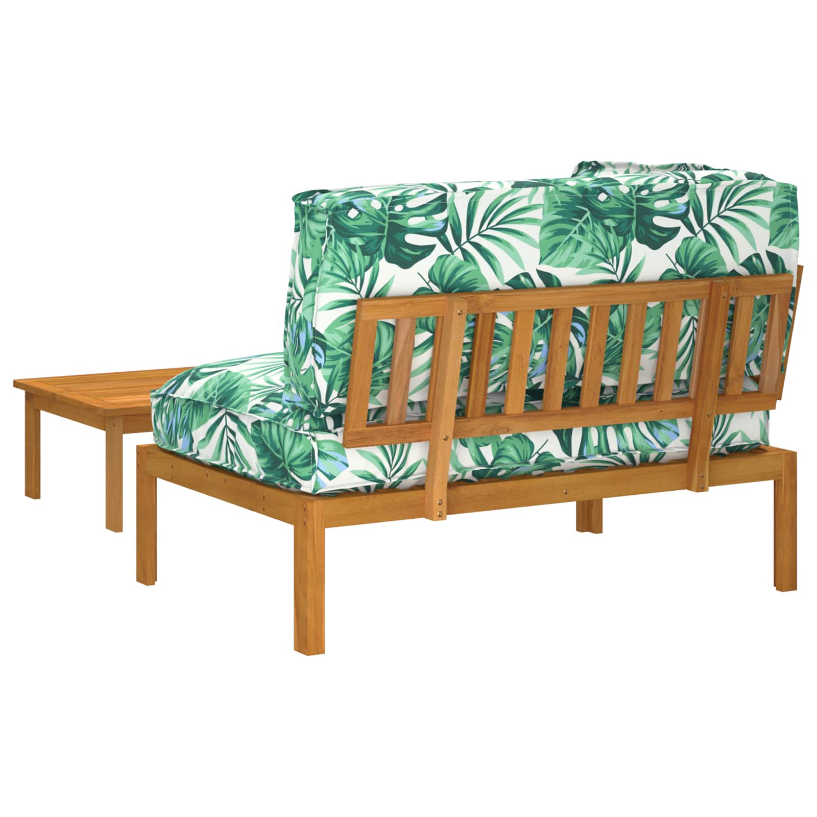 Bankstel met kussen Blad 2 pcs Bladpatroon Massief Acaciahout image 11