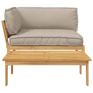 Set pohovek s polštářem 2 pcs Taupe Masivní akátové dřevo - obrázek 9